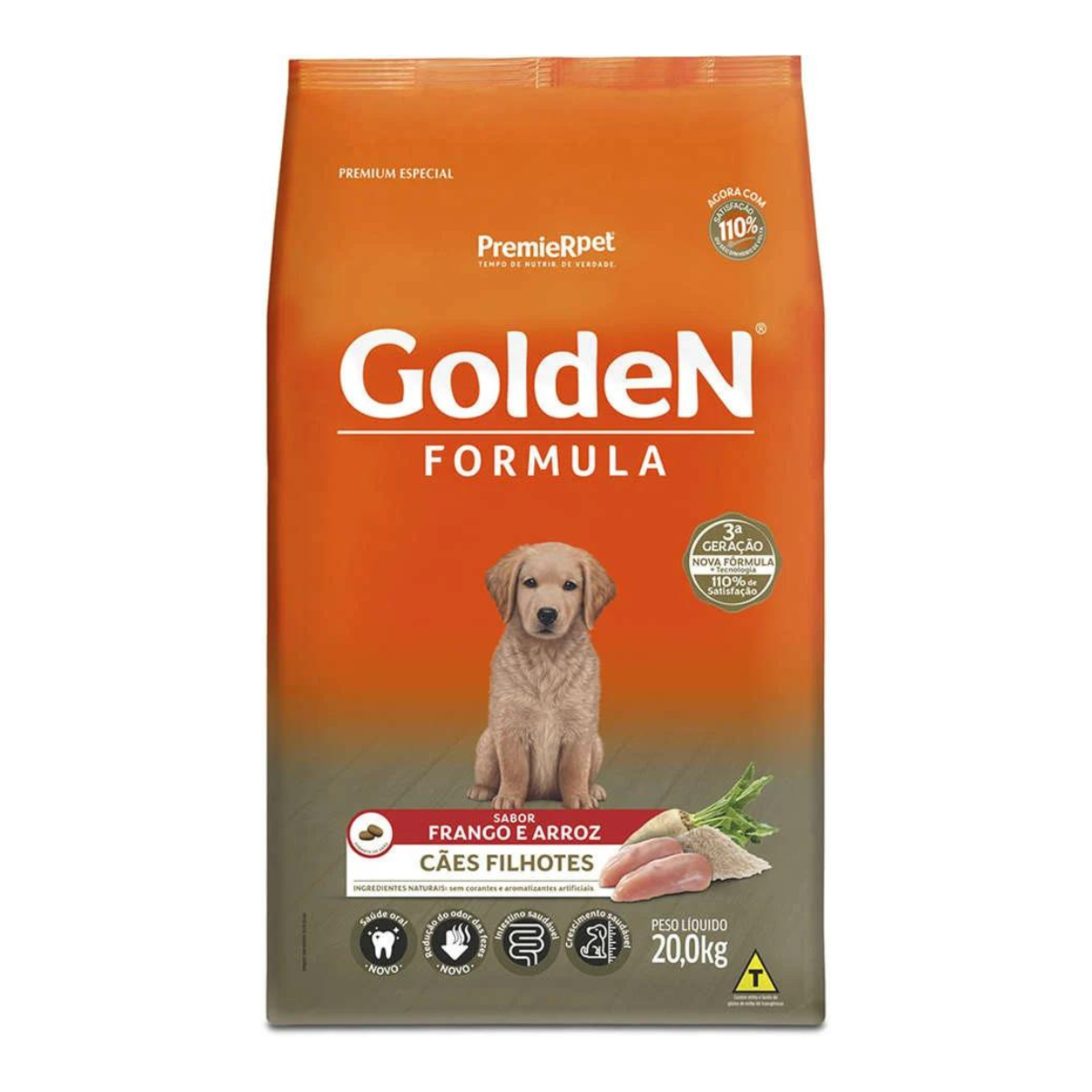 Premier Golden Formula Cães Filhotes Frango e Arroz