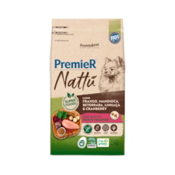 PremieR Pet Nattú Ração Seca para Cães Adultos Porte Pequeno Sabor Mandioca 10,1kg