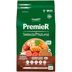 Premier Seleção Natural Premier para Cães Filhotes Raças Pequenas sabor Frango com Batata Doce