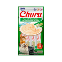 Purê Churu Atum e Galinha para Gatos 56g (C/04 Unidades)