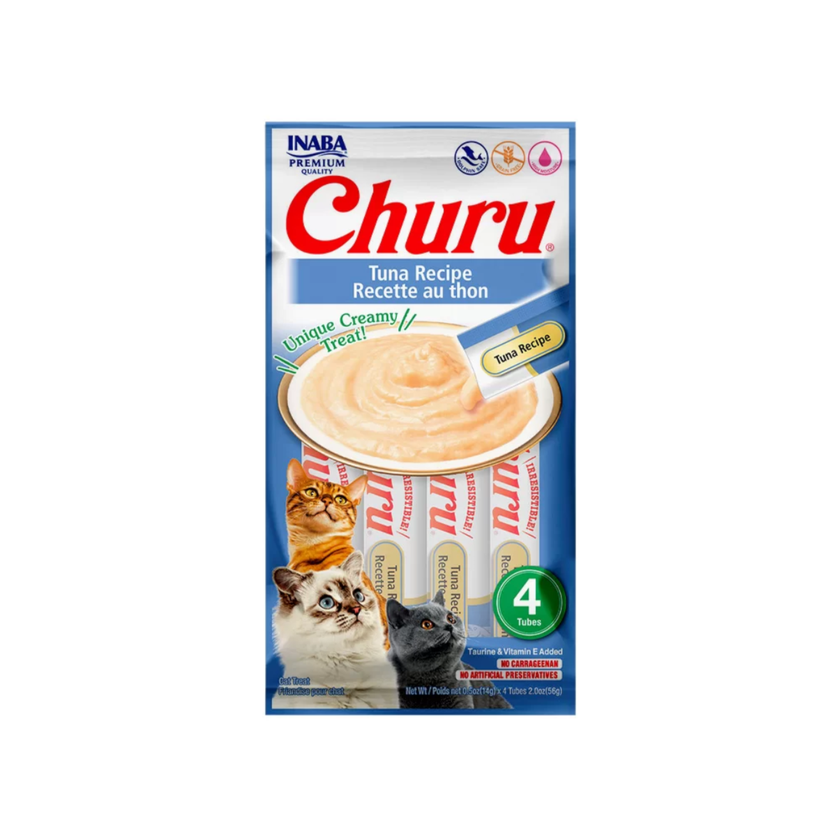 Purê Churu Atum para Gatos 56g (C/4 Unidades)