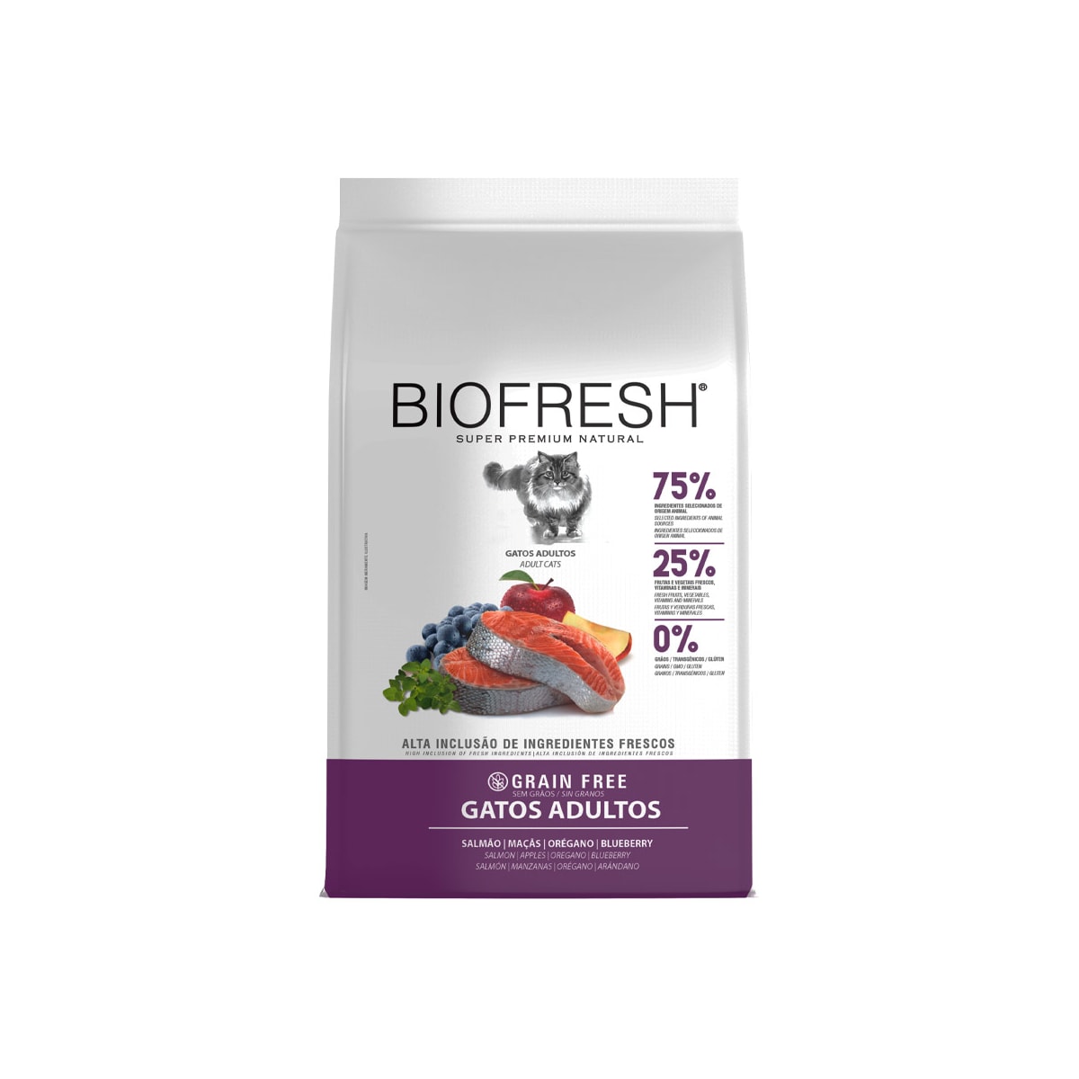 Ração BioFresh Gato Adultos Salmão 7,5kg