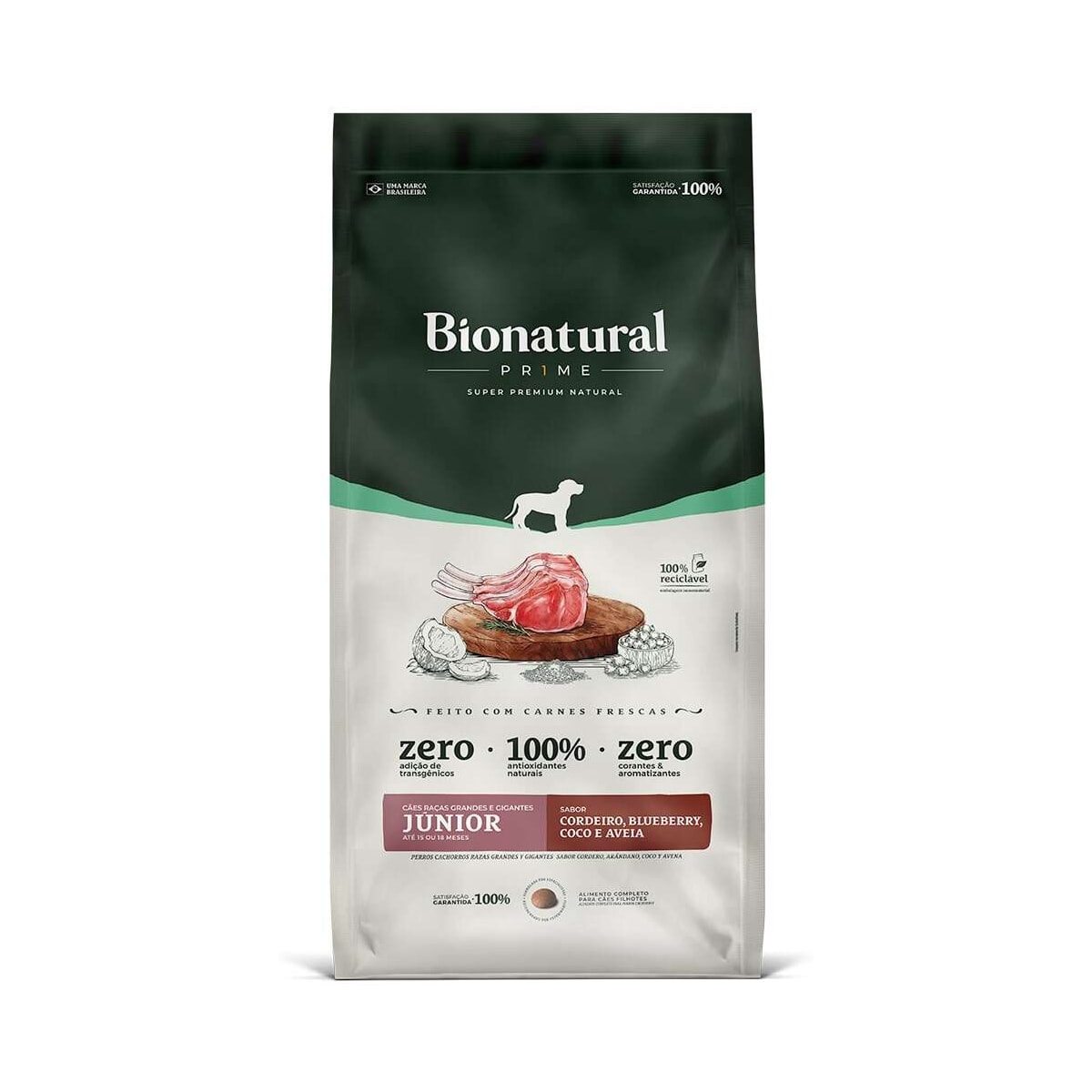 RAÇÃO BIONATURAL CAES RGG JUNIOR CORDEIRO 20 KG