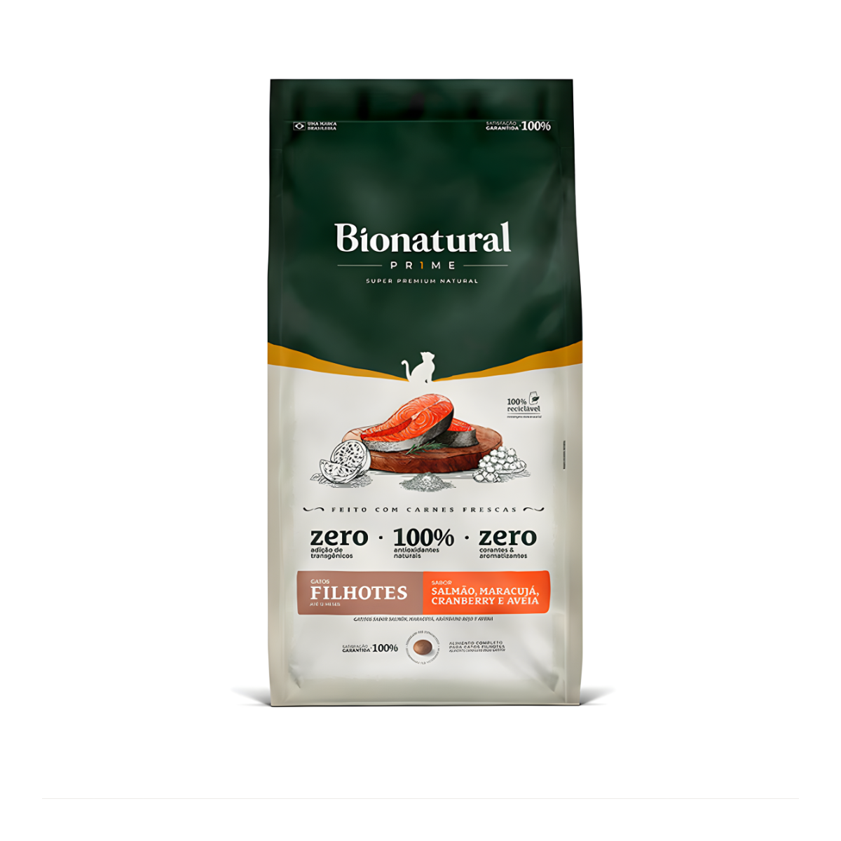 Ração Bionatural Prime para Gatos Filhotes Sabor Salmão 7,5kg