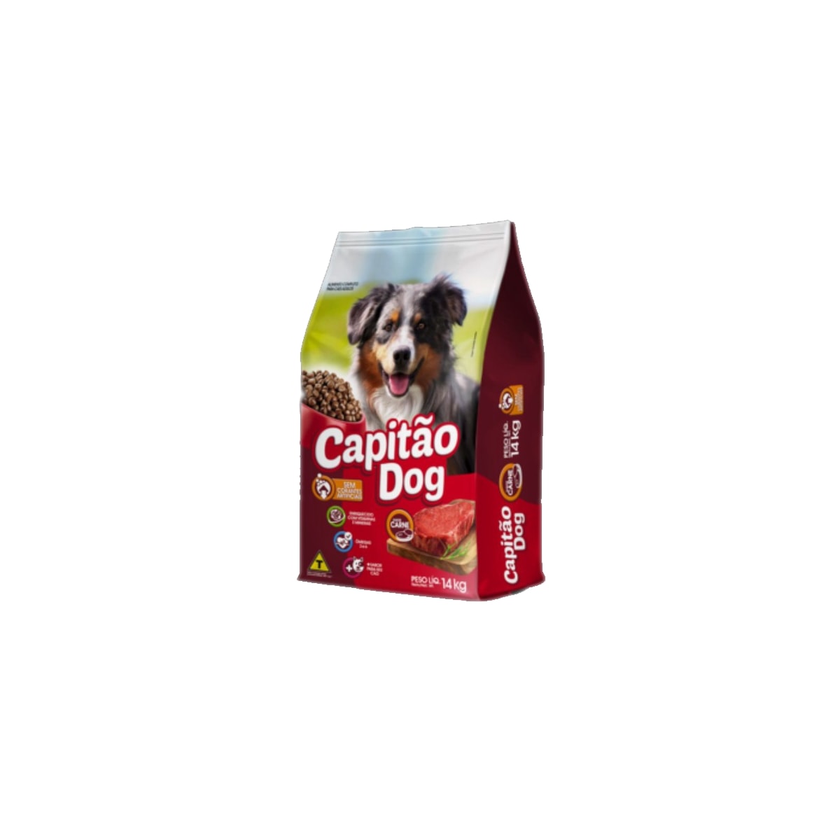 Ração Capitao Dog Sabor Carne 14kg