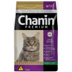 Ração Chanin Gato Castrado Sabor Carne e Frango 10.1kg