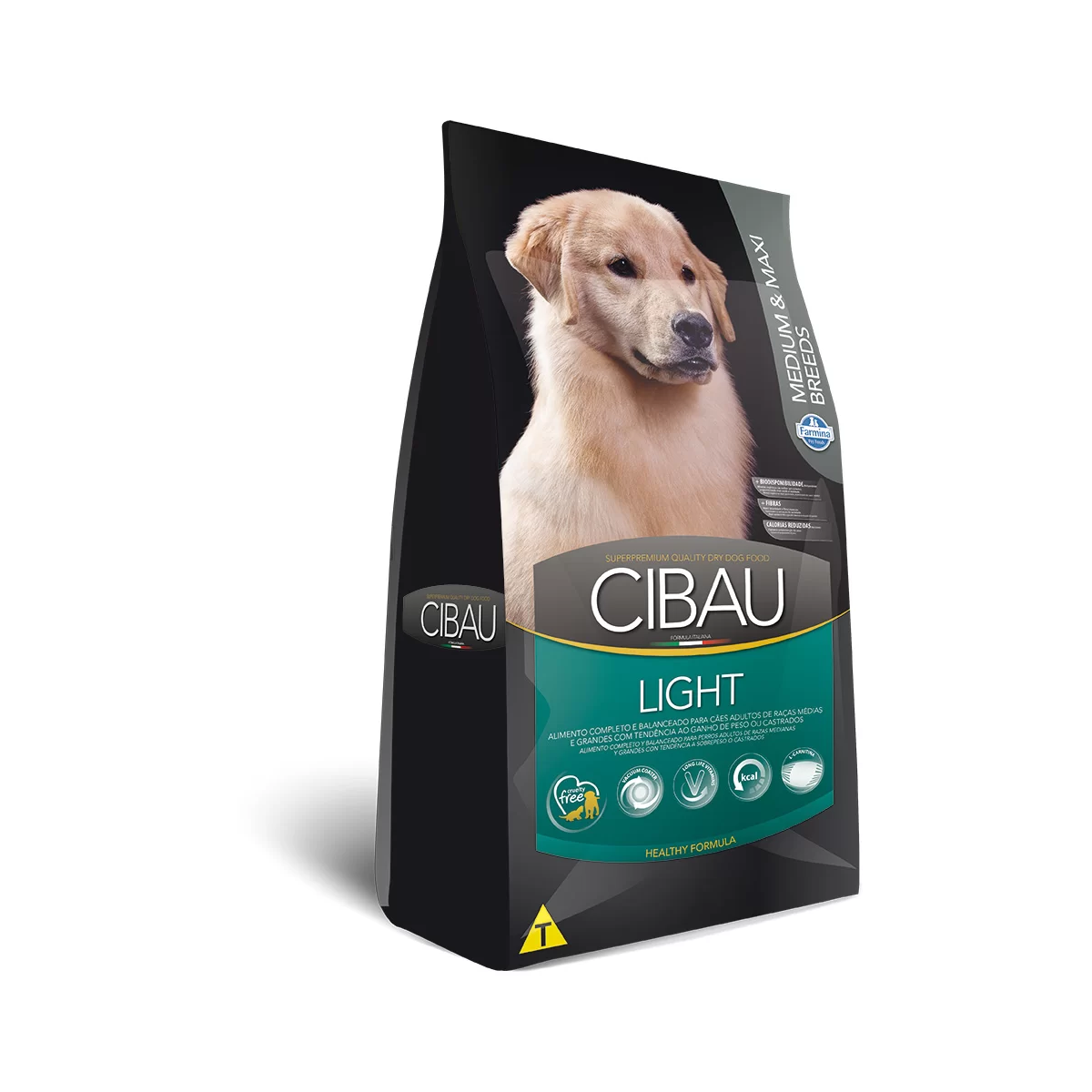 Ração Cibau Light Medium e Maxi Breeds para Cães Adultos de Raças Médias e Grandes