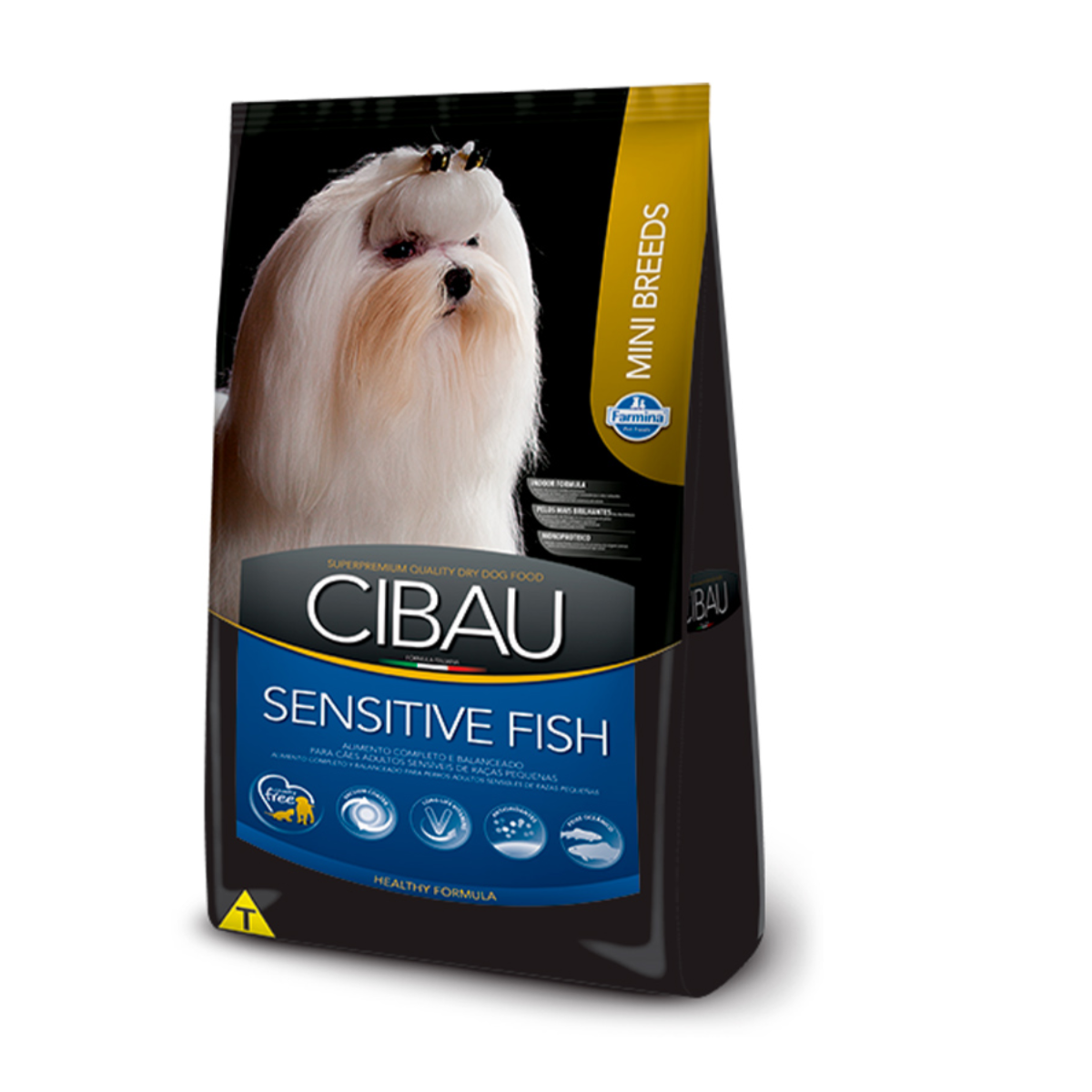 Ração Cibau Sensitive Fish para Cães Adultos de Porte Mini Sabor Peixe
