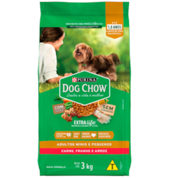 Ração Dog Chow para Cães Adultos de Raças Pequenas Sabor Frango e Arroz