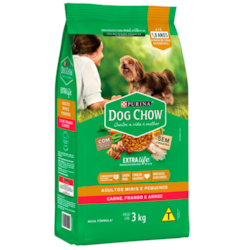 Ração Dog Chow para Cães Adultos de Raças Pequenas Sabor Frango e Arroz