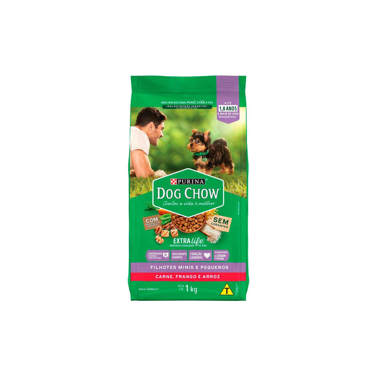 Ração Dog Chow para Cães Filhotes de Raças Pequenas Sabor Frango e Arroz