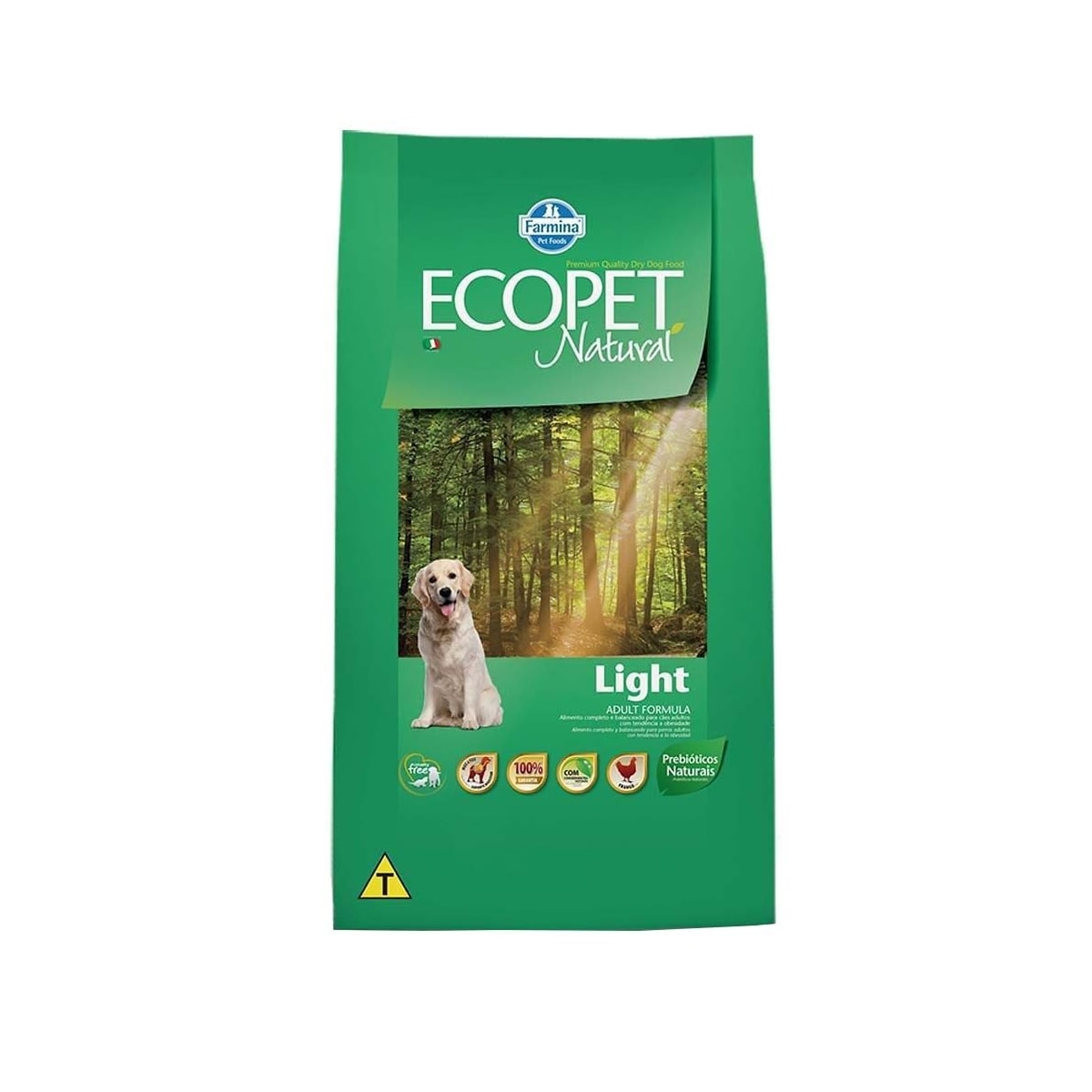 Ração Ecopet Natural Light para Cães Adultos de Raças Médias e Grandes