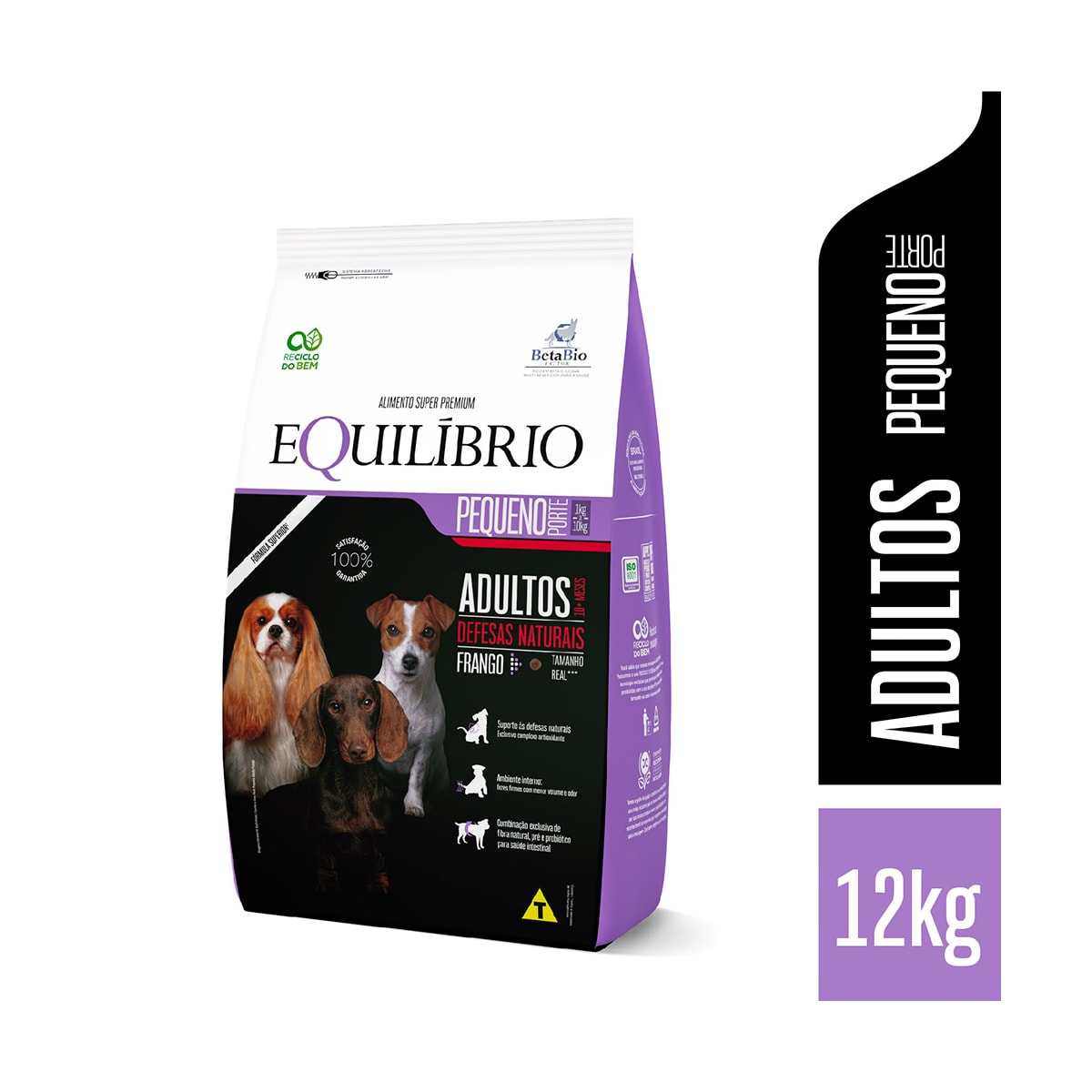 Ração Equilíbrio para Cães Adultos de Porte Pequeno 12Kg