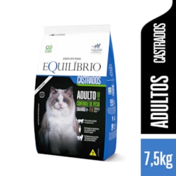 Ração Equilíbrio para Gatos Adultos Castrados Sabor Salmão