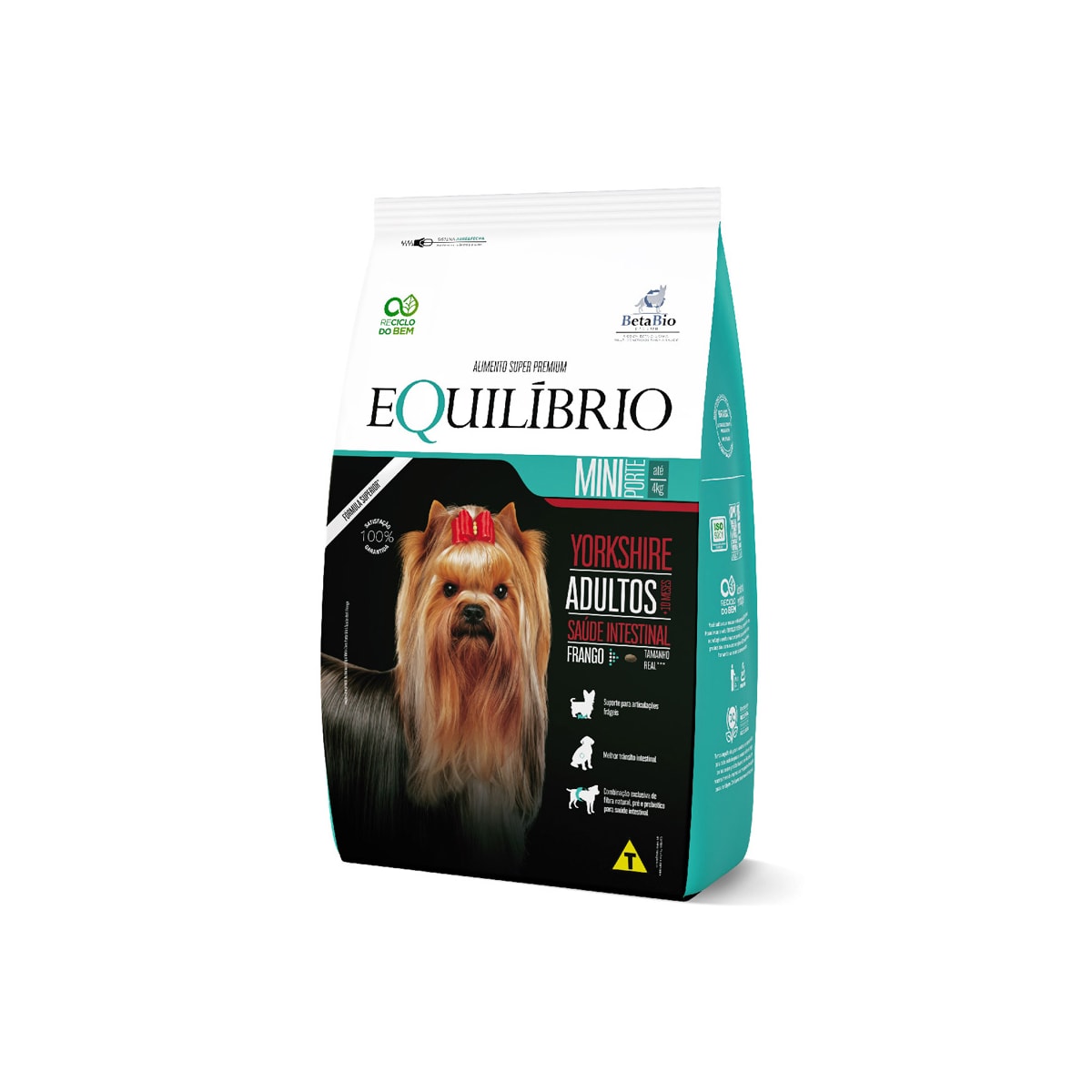 Ração Equilíbrio Yorkshire para Cães Adultos de Porte Mini Sabor Frango