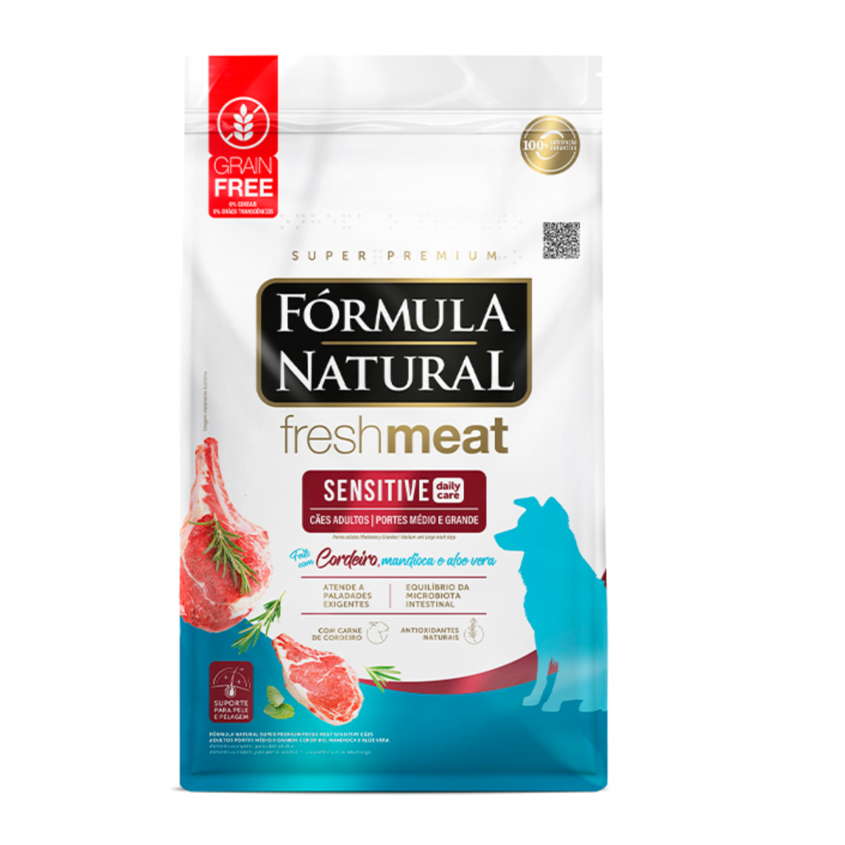 Ração Fórmula Natural Fresh Meat Sensitive para Cães Adultos de Médio e Grande Porte 12kg
