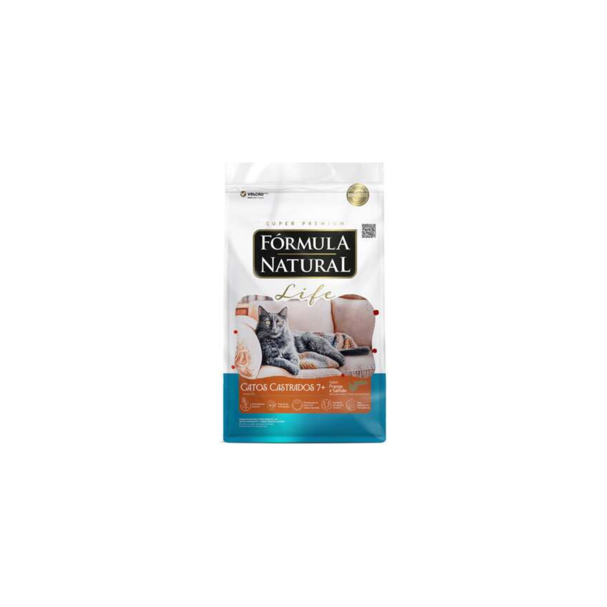 Ração Formula Natural Life Gatos (Cast) 7+ Frango/Salmão 7Kg