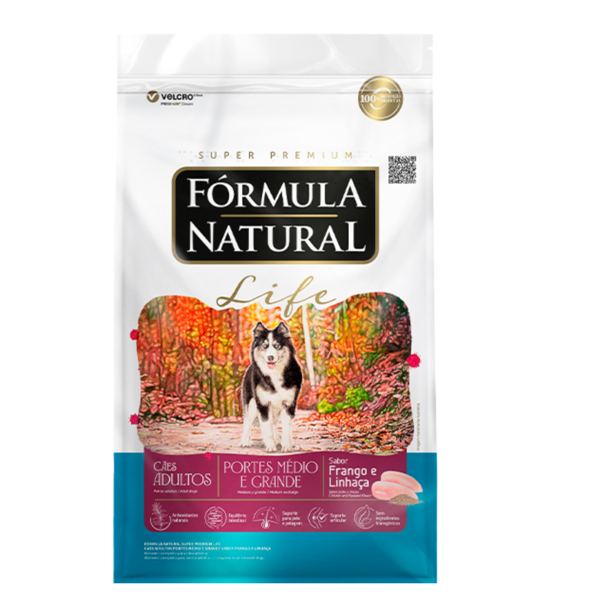 Ração Fórmula Natural Life  para Cães Adultos de Raças Médias e Grandes 15kg