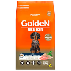 Ração Golden Cães Adulto Sênior Mini Bits Carne e Arroz 3kg Ração Golden Cães Adulto Sênior Mini Bits Carne e Arroz 3kg