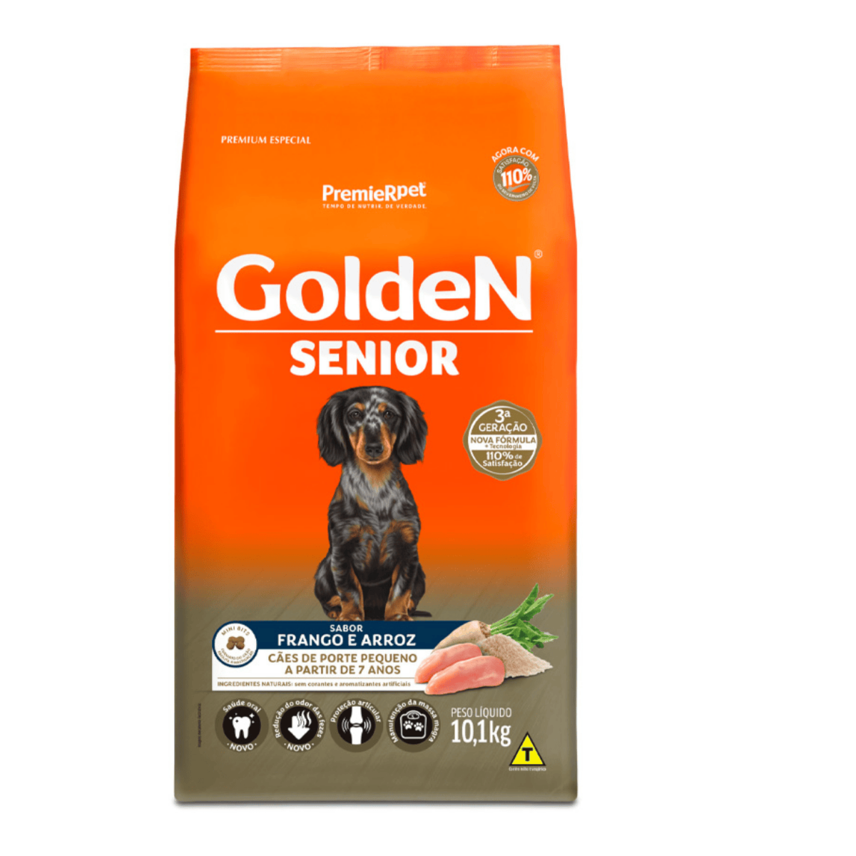 RAÇÃO GOLDEN FORM CÃES ADULTO SÊNIOR MINI BITS 10,1 KG