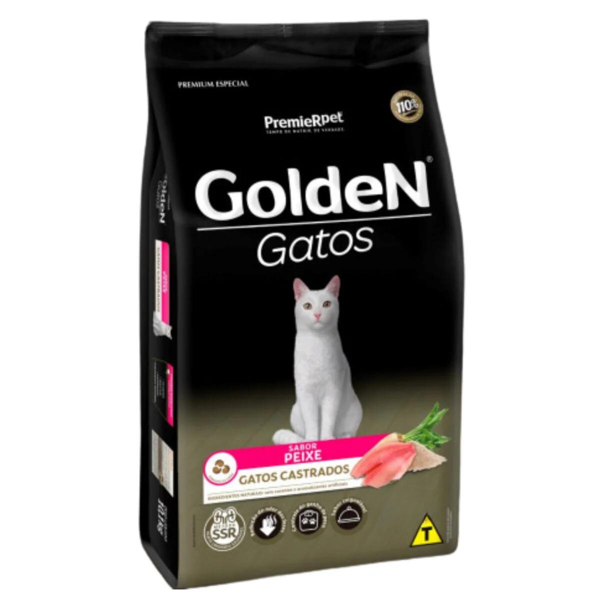 RAÇÃO GOLDEN FORMULA GATOS ADULTO CASTRADO PEIXE