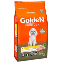 RAÇÃO GOLDEN FORMULA MINI BITS AD PP CARNE E ARROZ 10,1KG