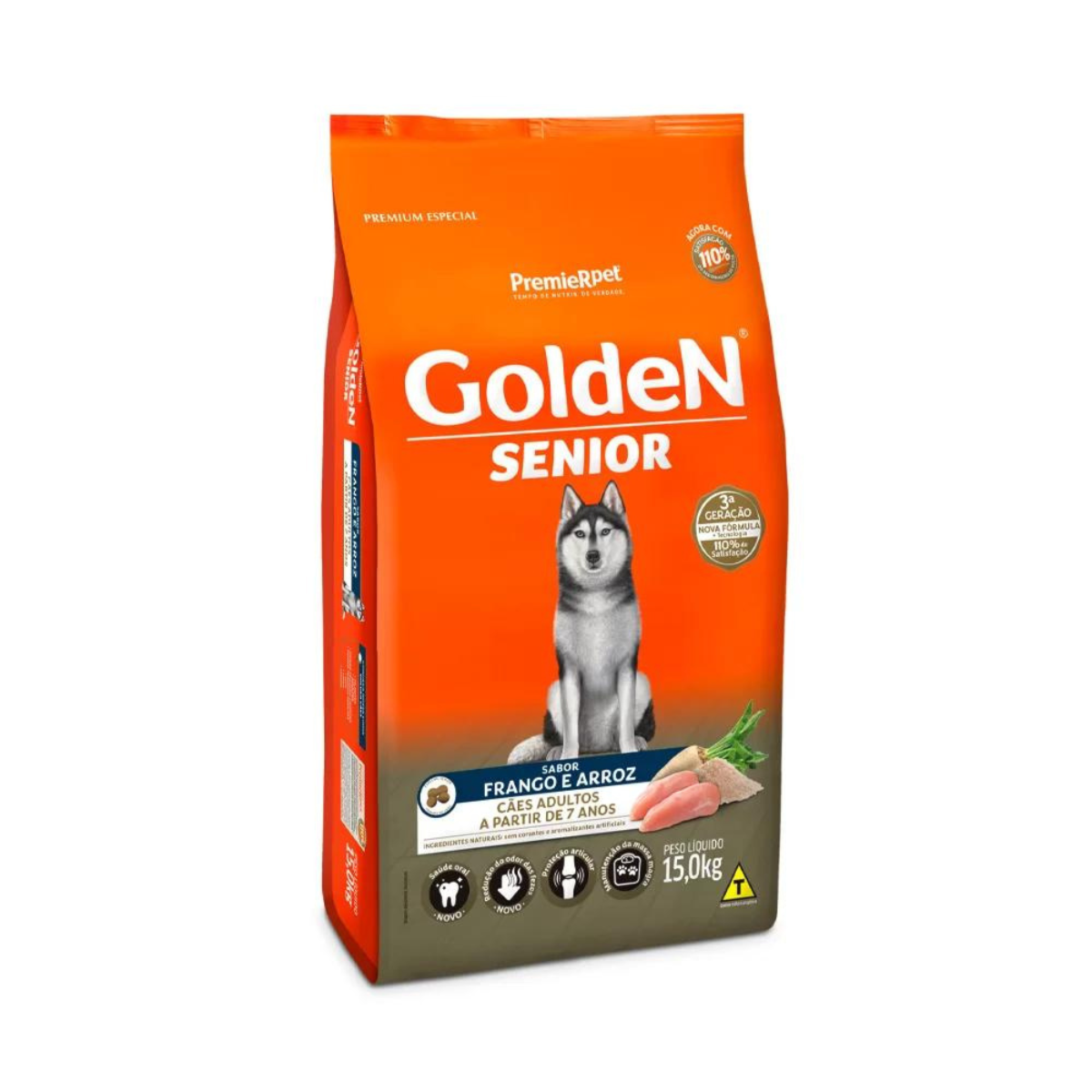 RAÇÃO GOLDEN FORMULA SENIOR FRANGO E ARROZ