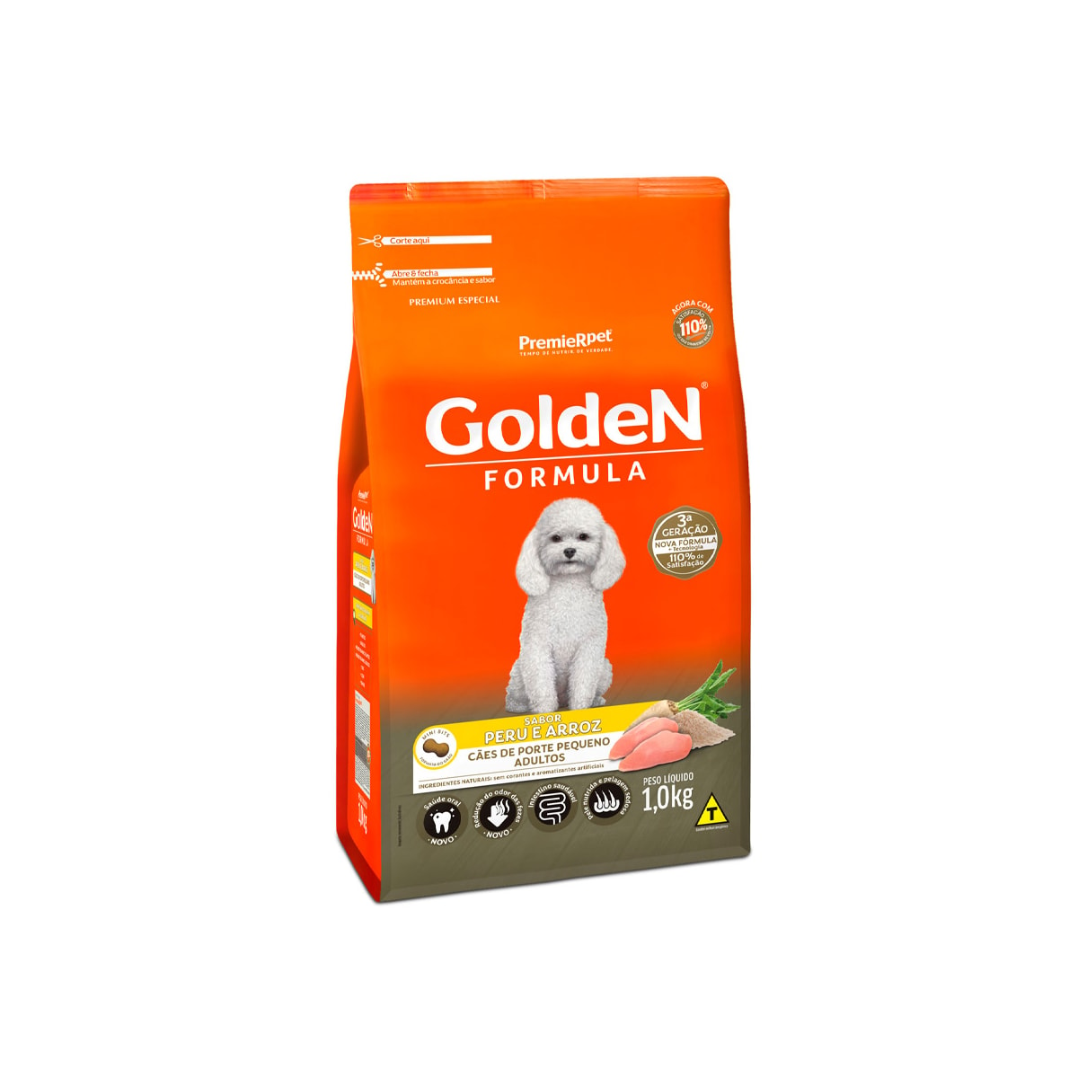 Ração Golden Mini Bits para Cães Adultos Sabor Peru