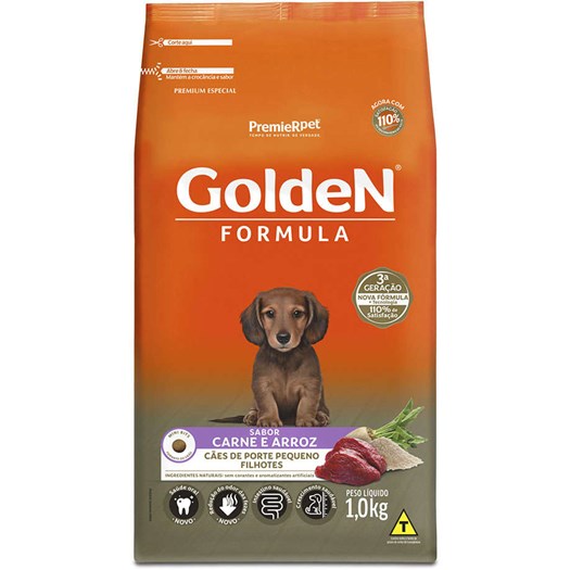 Ração Golden Mini Bits para Cães Filhotes Sabor Carne