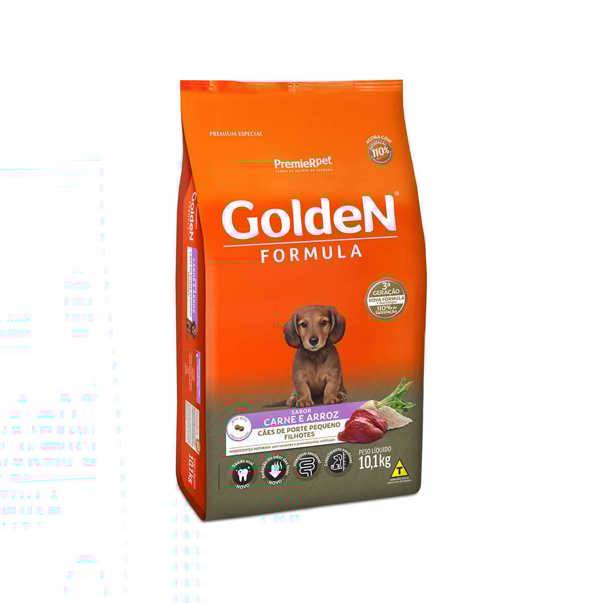 Ração Golden Mini Bits para Cães Filhotes Sabor Carne