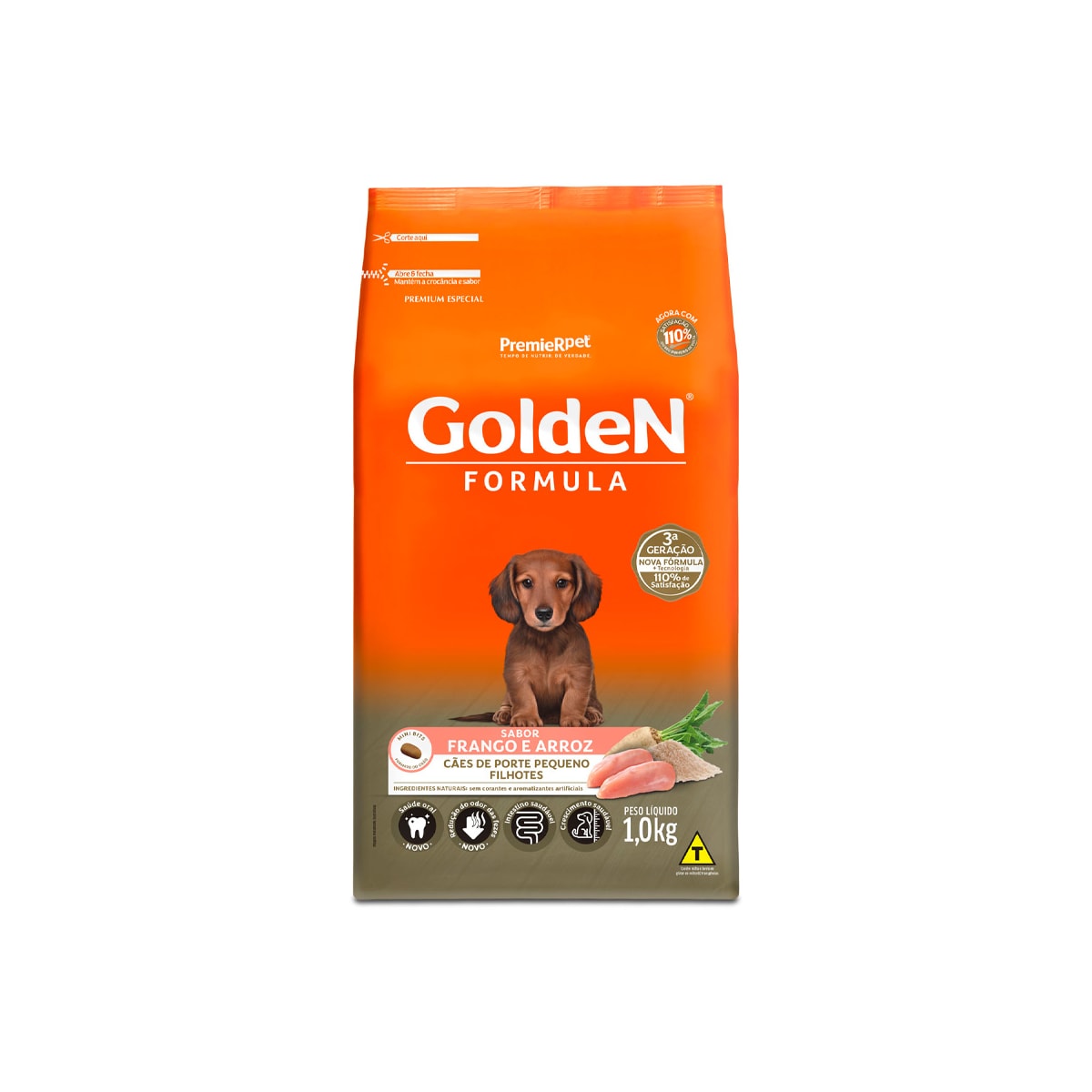 Ração Golden Mini Bits para Cães Filhotes Sabor Frango