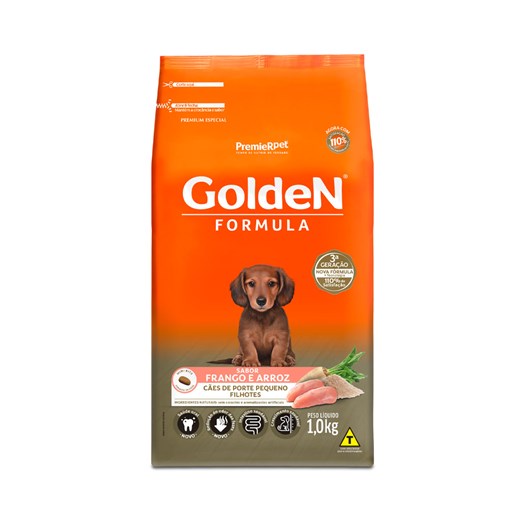 Ração Golden Mini Bits para Cães Filhotes Sabor Frango