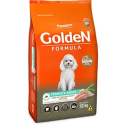 Ração Golden Mini Bits Sabor Frango e Arroz para Cães Adultos de Raças Pequenas 10,1kg