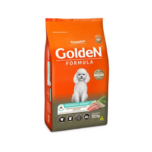Ração Golden Mini Bits Sabor Frango e Arroz para Cães Adultos de Raças Pequenas