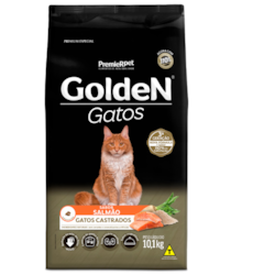 Ração Golden para Gatos Adultos Castrados Sabor Salmão