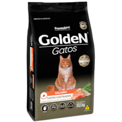Ração Golden para Gatos Adultos Castrados Sabor Salmão