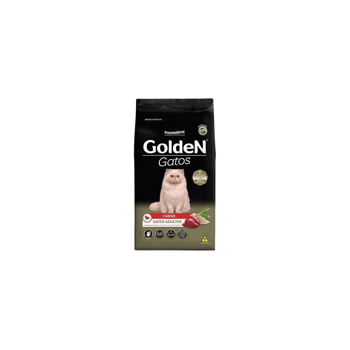 Ração Golden para Gatos Adultos Sabor Carne