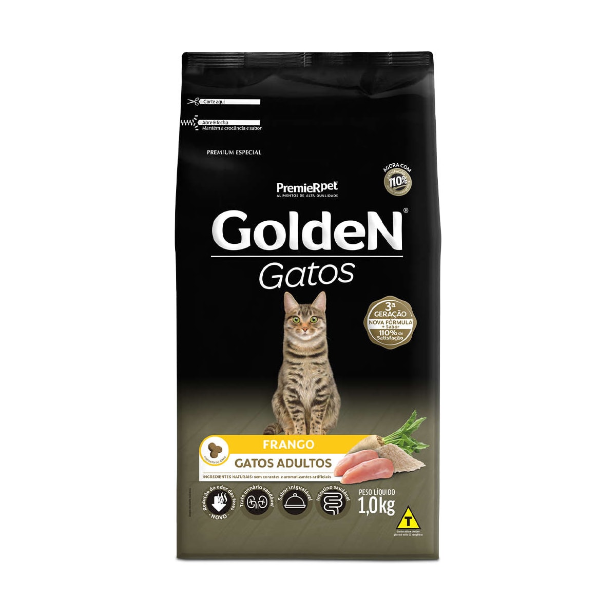 Ração Golden para Gatos Adultos Sabor Frango