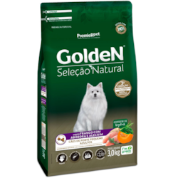 Ração Golden Seleção Natural Cães Adultos Raças Pequenas Frango e Abóbora 3kg