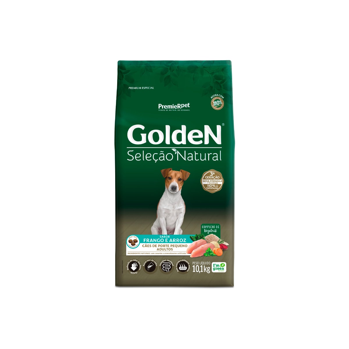 Ração Golden Selecao Natural Mini Bits para Cães Adultos