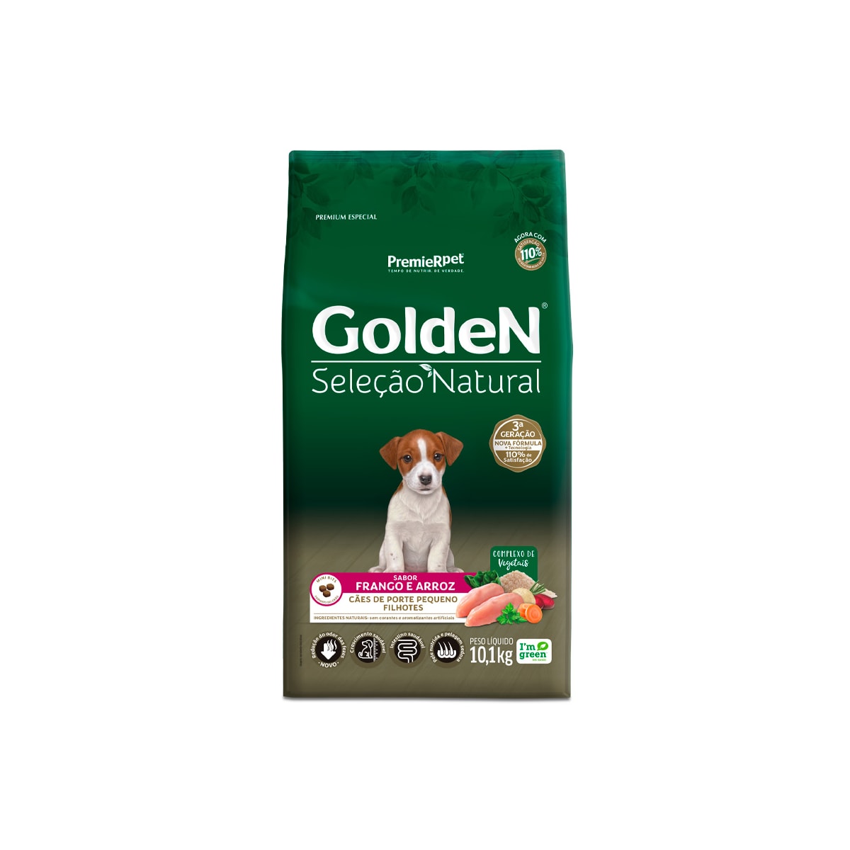 Ração Golden Selecao Natural Mini Bits para Cães Filhotes