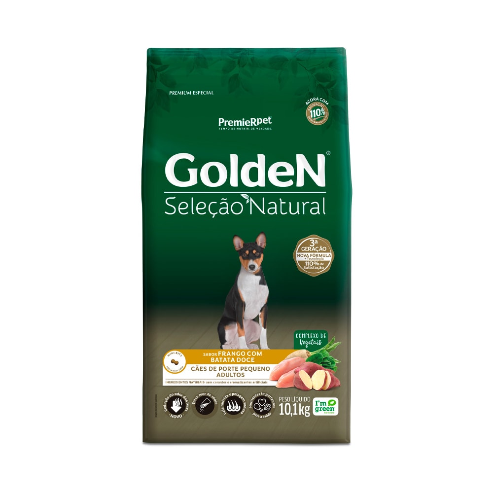 Ração Golden Seleção Natural para Cães Adultos de Porte Pequeno