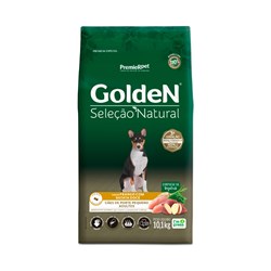 Ração Golden Seleção Natural para Cães Adultos de Porte Pequeno Sabor Frango com Batata Doce
