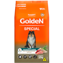 Ração Golden Special Cães Adultos Porte Pequeno Frango e Carne 3 kg