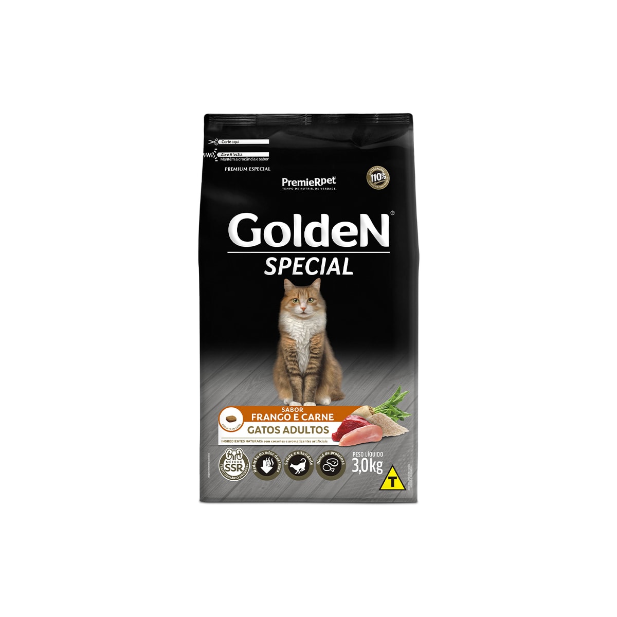 Ração Golden Special para Gatos Adultos Sabor Frango e Carne