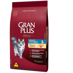 RAÇÃO GRAN PLUS GATOS (CAST) FRANGO E ARROZ 10,1KG (FRACIONADO)