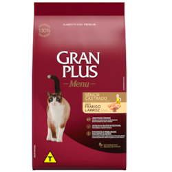 RAÇÃO GRAN PLUS (GATOS)(SENIOR) CAST FRANGO E ARROZ 10.1KG