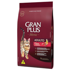 Ração Gran Plus para Gatos Adultos Sabor Carne e Arroz 10kg