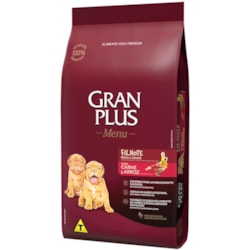 Ração GranPlus Menu para Cães Filhotes de Raças Médias e Grandes Sabor Carne e Arroz
