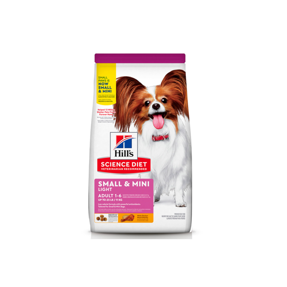 Ração Hill's Science Diet Light para Cães Adultos de Porte Pequeno e Mini 2,04kg